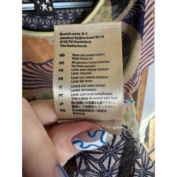 Scotch & Soda Abstract Colorful Pattern Blouse Size 2 - Picture 8 of 10